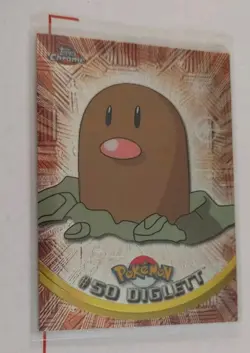 Diglett #50 Holo Foil TV Animation Edition Pokemon Topps Chrome 2000 Nintendo - Image 1