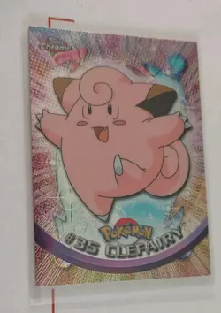 Clefairy #35 Holo Foil TV Animation Edition Pokemon Topps Chrome 2000 Nintendo - Image 1