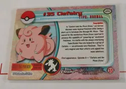 Clefairy #35 Holo Foil TV Animation Edition Pokemon Topps Chrome 2000 Nintendo - Image 2