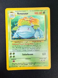 Venusaur - 15/102 - Holo Rare - Unlimited Edition Base Set (MP) Pokemon - Image 1