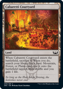 1 x Cabaretti Courtyard - Foil - Streets of New Capenna - Light Play - MTG - Image 1