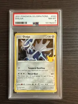 Dialga 020/025 Holo Rare 2021 Pokemon Celebrations PSA 8 NM-MT - Image 1