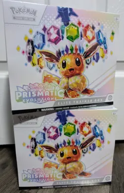2x Pokemon TCG Scarlet & Violet Prismatic Evolutions Elite Trainer Box ETB - Image 1