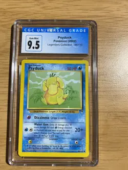 NM Pokemon PSYDUCK Card LEGENDARY COLLECTION Set 88/110 Non-Holo COMMON CGC 9.5 - Image 1