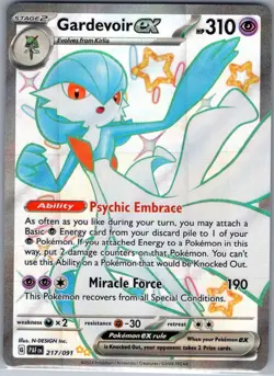 Gardevoir ex 217/091 SV: Paldean Fates - Pokemon Card - NM - Image 1