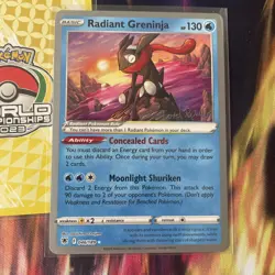 Radiant Greninja 046/189 2023 World Championships Astral Radiance Pokemon Card - Image 2