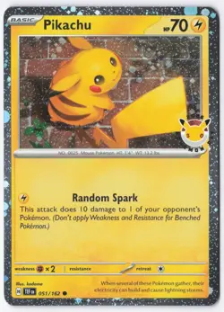 Pikachu (Pokemon Day 2026) Holo Common Miscellaneous Cards & Products 051/162 NM - Image 1