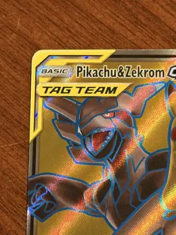 Team Up Pikachu Zekrom GX Ultra Rare Holo Card 162/181. Textured. Pokemon TCG - Image 4