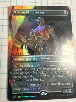 Solemn Simulacrum NM M21 Alt Art Borderless Foil MTG Magic The Gathering - Image 1