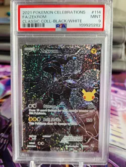2021 Pokemon Sword & Shield Celebrations Classic Collection #114 Zekrom PSA 9 - Image 1