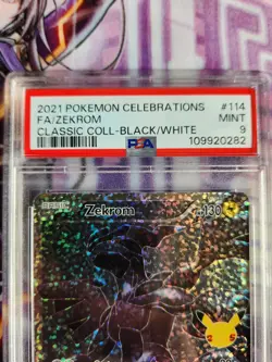 2021 Pokemon Sword & Shield Celebrations Classic Collection #114 Zekrom PSA 9 - Image 3