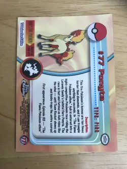 2000 Topps Chrome Pokemon #77 Ponyta TV Animation Edition Series 1 - Image 2