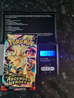 Pokemon TCG Ascended Heroes Heavy 22.73g Sealed Booster Pack - Image 1