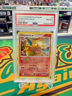 🔥🔥2009 Pokemon Platinum Arceus #1 Charizard Holo PSA 8 NM-MT Himeno🔥🔥 - Image 1