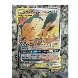 Pokemon Eevee & Snorlax GX TAG TEAM Promo Holo SM169 SM Card - Image 1