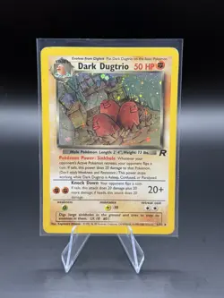 Dark Dugtrio 6/82 Team Rocket Holo Vintage Original Rare Pokemon Card - Image 1