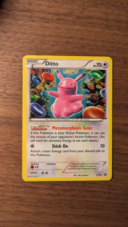 Pokemon TCG Ditto XY40 Black star holo promo card, lightly/moderately played - Image 1