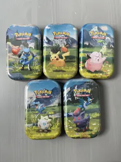Pokemon Ascended Heroes 5x Mini Tins (Full Art Set) - SEALED - Image 1