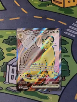 Team Rocket's Persian EX SIR 219/182 - Destined Rivals Pokemon TCG Card - Image 1