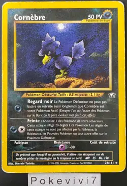 Carte Pokemon CORNEBRE 24/111 Rare Neo Genesis Wizards FR - Image 1