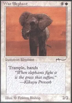 1 x War Elephant (Dark) - Arabian Nights - NM-Mint - MTG - Image 1