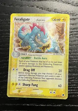 Feraligatr Delta Species 2/101 Dragon Frontiers Holo Pokemon Card - Image 2