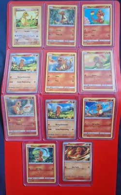 Charmander Bundle including Base Set Shadowless 11x Cards (No duplicate) - Image 1