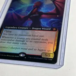 1x Niv-Mizzet, Visionary, Extended Art Foil, Foundations, MTG LP Dings Scratches - Image 3