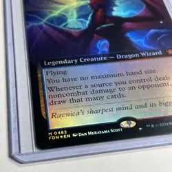 1x Niv-Mizzet, Visionary, Extended Art Foil, Foundations, MTG LP Dings Scratches - Image 4