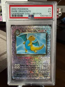 2002 Pokemon Dark Dragonite 5/110 Reverse Holo Legendary Collection PSA 5 🔥 - Image 1