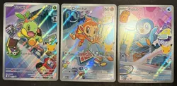 Pokemon TCG First Partner Illustration Collection Series 1 GEN 4 Sinnoh Starters - Image 1