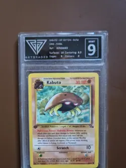 Kabuto 50/62 Fossil 1st Edition GETGRADED 9 MINT NOT PSA 1999 Pokemon - Image 2