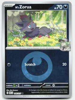 N's Zorua (Energy Symbol Pattern) 136/217 Reverse Holo Pokemon NM - Image 1