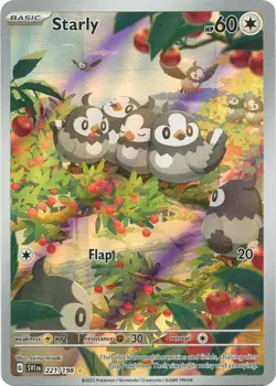 Starly 221/198 Scarlet and Violet SVI Illustration Rare mint 221 Pokemon - Image 1