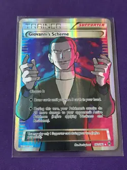 Giovanni's Scheme 162/162 Ultra Rare BREAKthrough Pokemon Near Mint - Image 1
