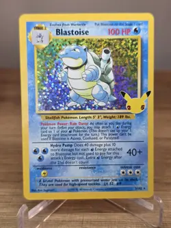 Blastoise 2/102 Classic Collection Celebrations: Classic Collection Pokemon NM - Image 3
