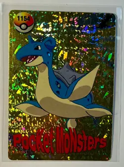 LAPRAS Pocket Monsters Pokemon Japanese Anime Vending Prism Sticker NM Vintage - Image 1