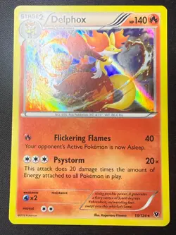 Delphox 13/124 | Fates Collide Holo Rare | Pokemon Card | NM - Image 1