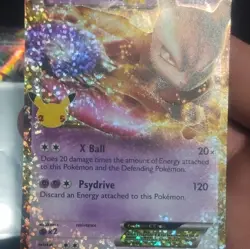 Pokemon Mewtwo EX 54/99 Celebrations Classic Collection Full Art Holo Card - Image 1