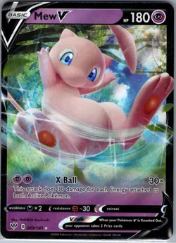Mew V 069/189 SWSH03: Darkness Ablaze - Pokemon Card - NM - Image 1
