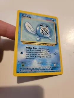 Pokemon Card Base Set 1st Edition Common: Poliwag 59/102 Vintage Euc - Image 1