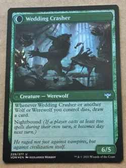 MTG Wolfkin Outcast FOIL Innistrad Crimson Vow 229 Mint - Image 2