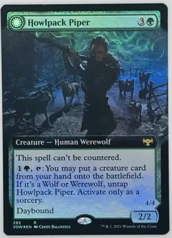 MTG Howlpack Piper (Extended Art) Innistrad: Crimson Vow Foil - Image 1