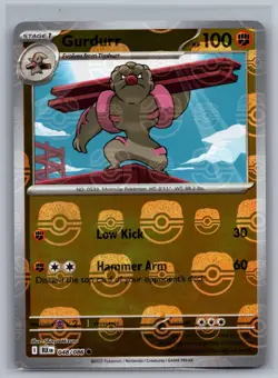 Gurdurr (Master Ball Pattern) 048/086 C SV: Black Bolt Pokemon NM/M - Image 1