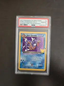 2021 POKEMON CELEBRATIONS DARK GYARADOS- HOLO CLASSIC COL-TEAM ROCKET #8 PSA 10 - Image 1