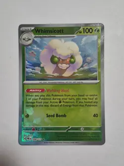 Whimsicott Master Ball Pattern 008/131 Holo SV: Prismatic Evolutions Pokemon NM - Image 1