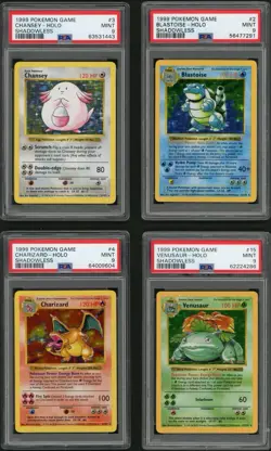 Pokemon Base Set Shadowless Holo PSA 9 Complete Set 1-16 Charizard Blastoise - Image 1