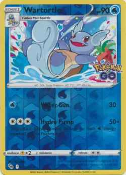 Wartortle - 016/078 - Reverse Holo Pokemon GO Pokemon TCG NM - Image 1