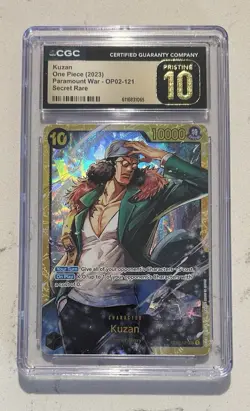 One Piece Card Game Secret Rare Kuzan OP02-121 CGC Pristine 10 - Image 1