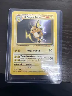 Pokemon TCG Lt. Surge's Raichu Gym Heroes 28/132 Unlimited Rare - Image 2
